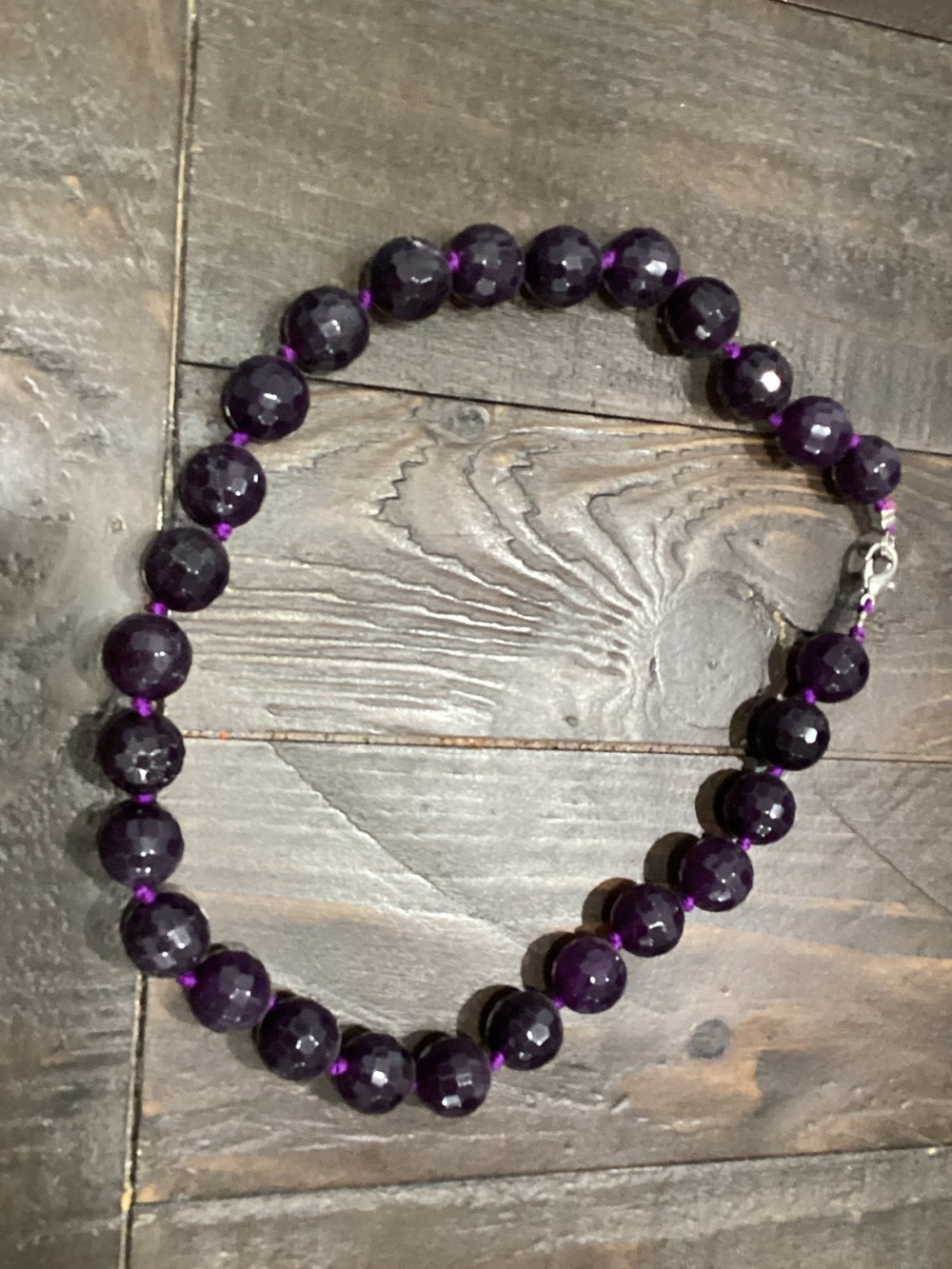 Faceted Purple Beaded Necklace -‎ Women Jewelry